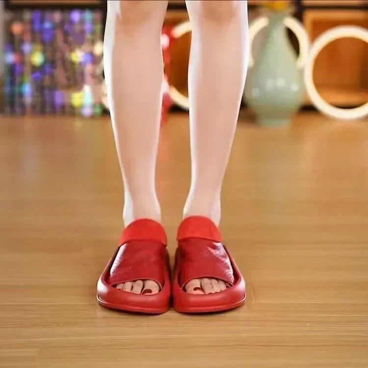 Chaussons à plateforme en cuir italien LetcloTM pour femmes