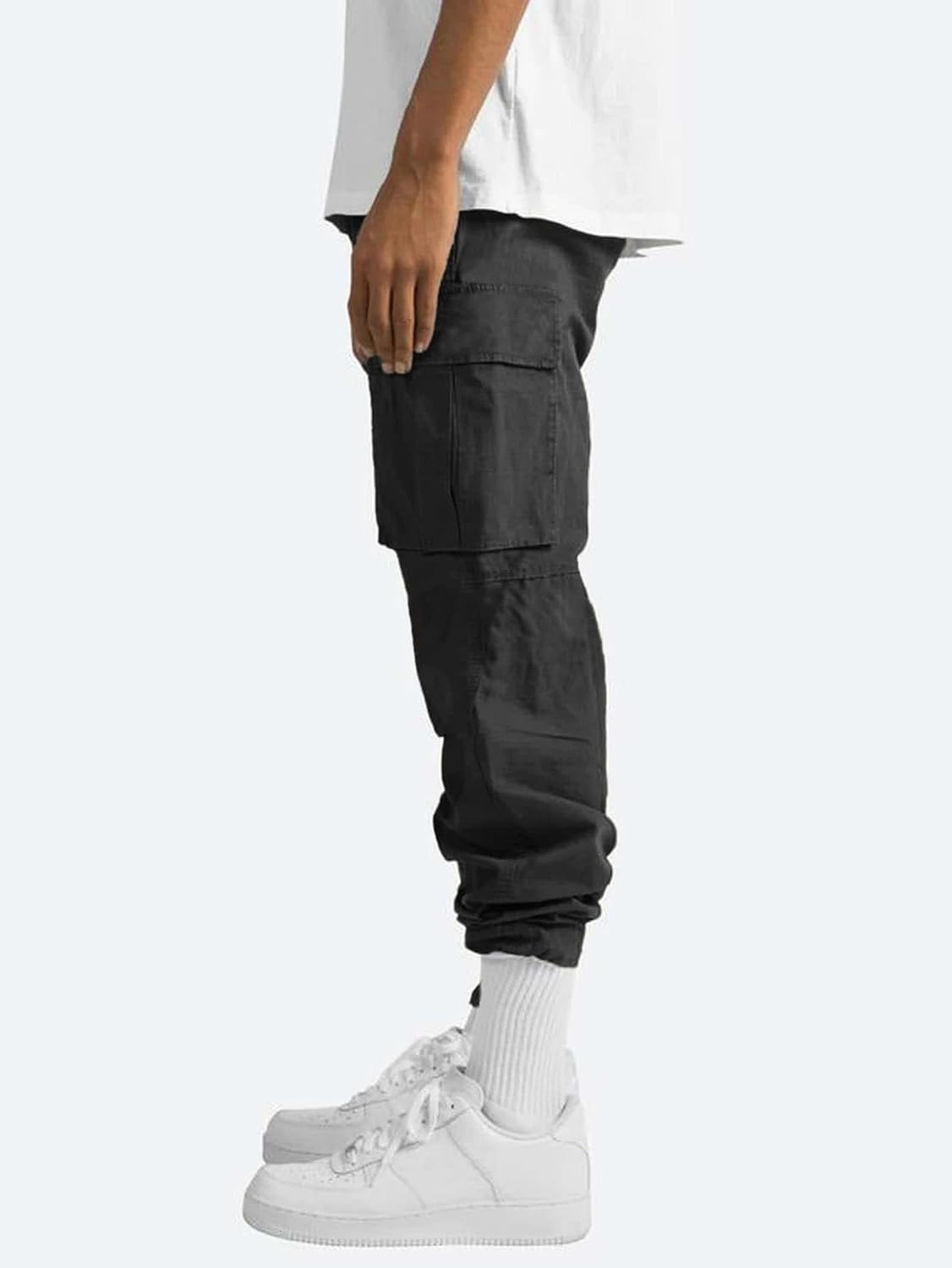 Pantalon cargo décontracté pour homme, pantalon de travail à cordon de serrage, pantalon de jogging de randonnée, pantalon de jogging multi-poches, pantalon de jogging tendance pour l'extérieur