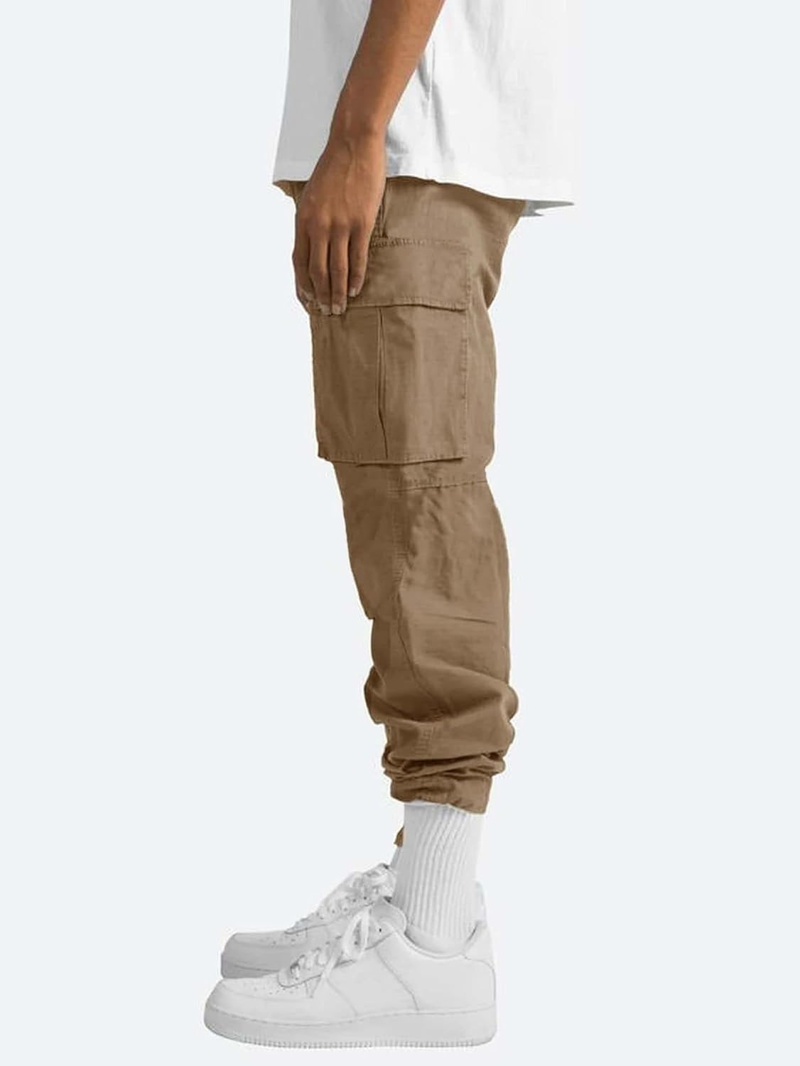 Pantalon cargo décontracté pour homme, pantalon de travail à cordon de serrage, pantalon de jogging de randonnée, pantalon de jogging multi-poches, pantalon de jogging tendance pour l'extérieur