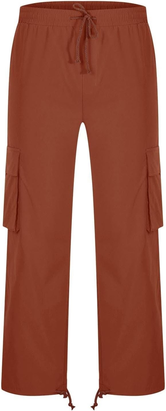 Pantalon cargo décontracté pour homme, pantalon de travail à cordon de serrage, pantalon de jogging de randonnée, pantalon de jogging multi-poches, pantalon de jogging tendance pour l'extérieur