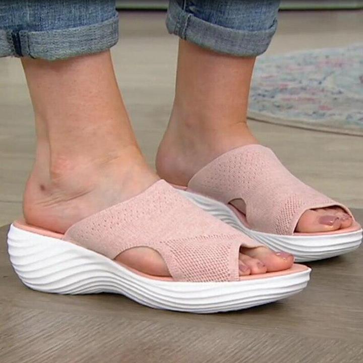 Verbesserte orthopädische Slide-Sandalen, gestrickte Sport-Korrektursandalen