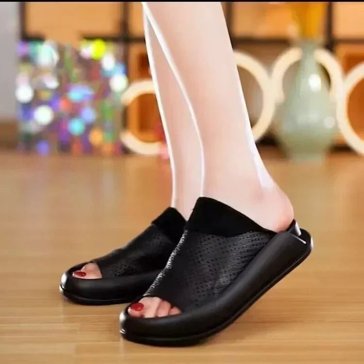 Chaussons à plateforme en cuir italien LetcloTM pour femmes
