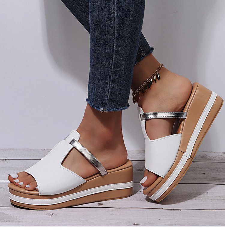 🔥 Promotion du dernier jour - 50 % de réduction - Sandales orthopédiques compensées en cuir pour femmes