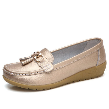 Mocassins respirants en cuir pour femmes 