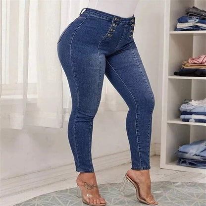 💥Jean skinny taille haute croisé