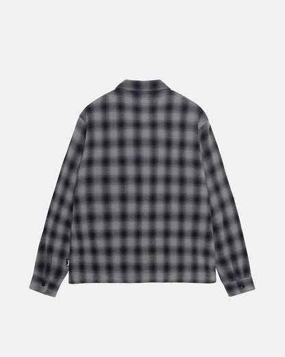 CHEMISE ZIPPÉE À CARREAUX EN FILS TORSADÉS 