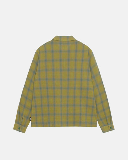 CHEMISE ZIPPÉE À CARREAUX EN FILS TORSADÉS 