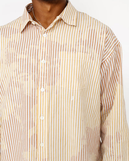 CHEMISE CLASSIQUE À MANCHES LONGUES EN POPELINE BLANCHIE 