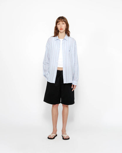 Short de plage en coton brossé 