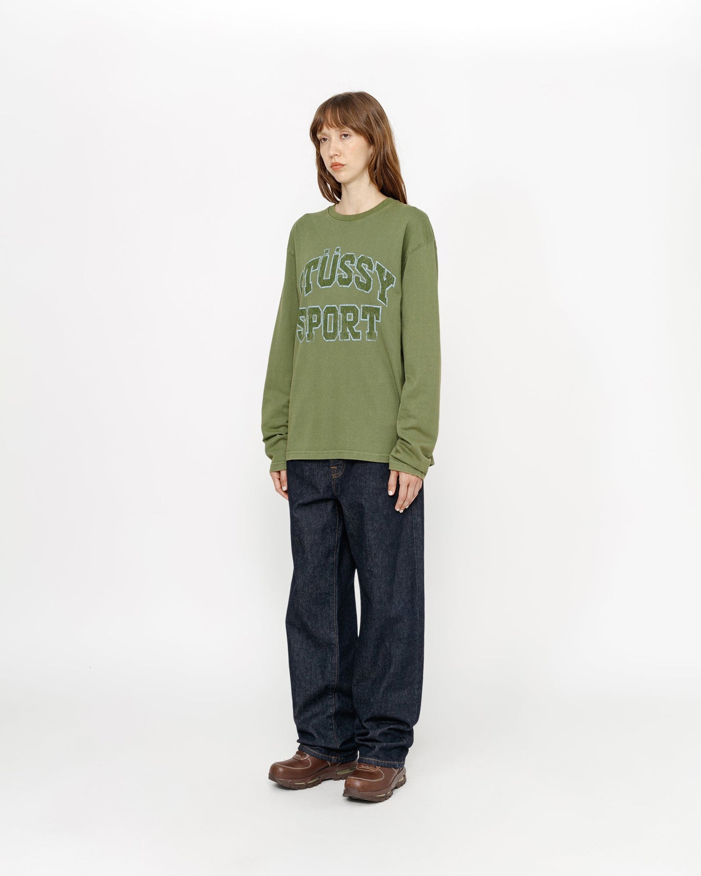T-shirt ras du cou en maille de coton bicolore 