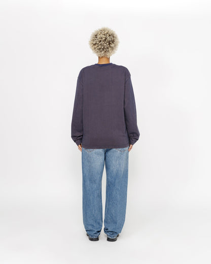 T-shirt ras du cou en maille de coton bicolore 