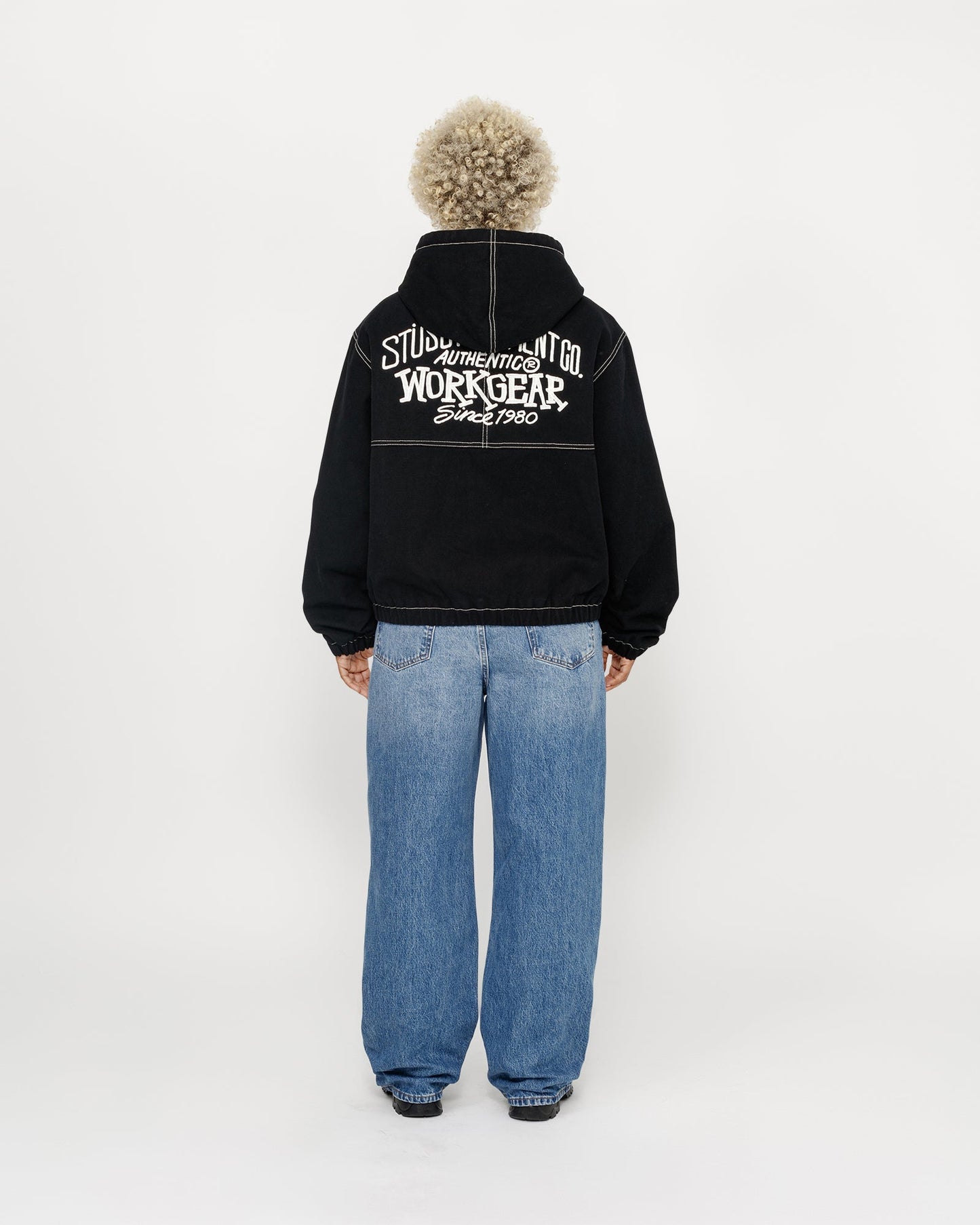 VESTE DE TRAVAIL À COUTURE CONTRASTÉE 