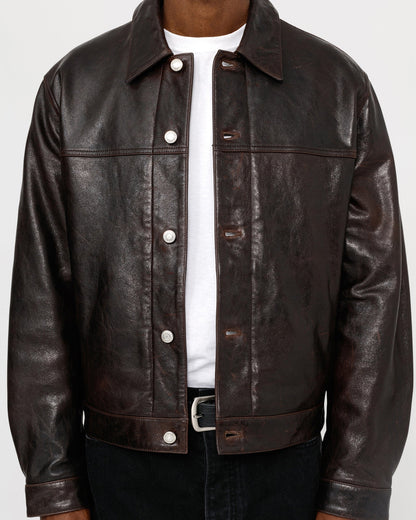 TRUCKERJACKE LEDER 