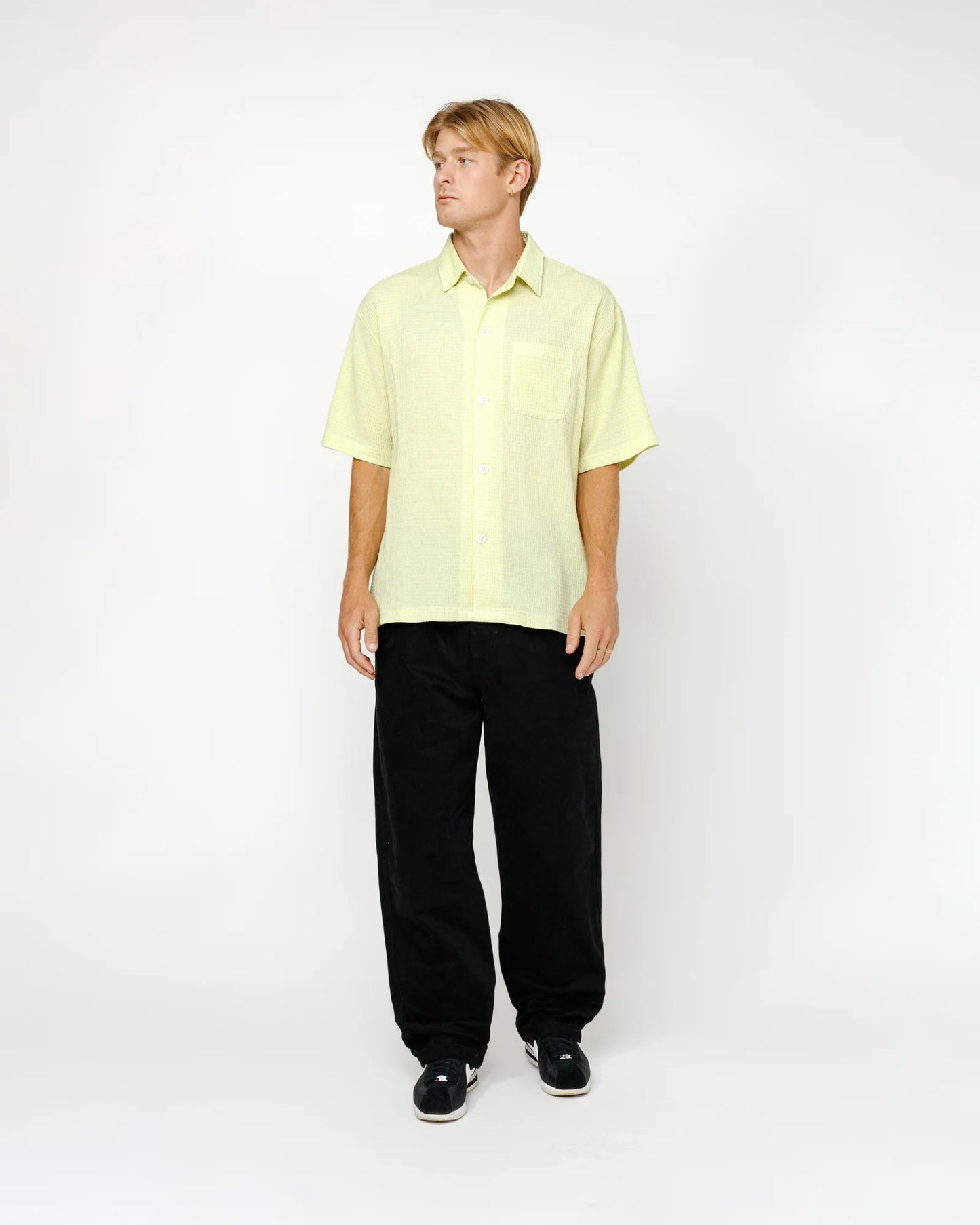 PANTALON DE PLAGE EN COTON BROSSÉ 