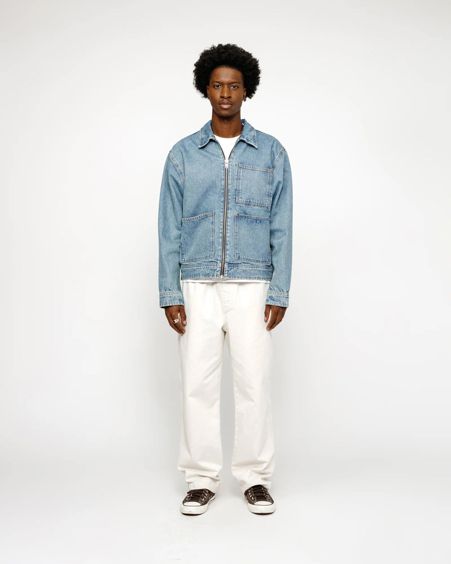 PANTALON DE PLAGE EN COTON BROSSÉ 