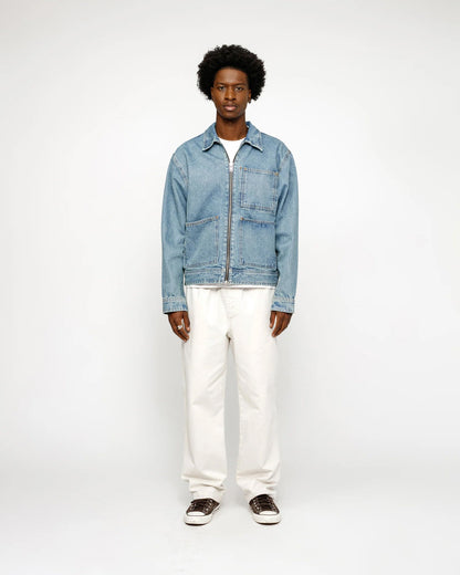 PANTALON DE PLAGE EN COTON BROSSÉ 