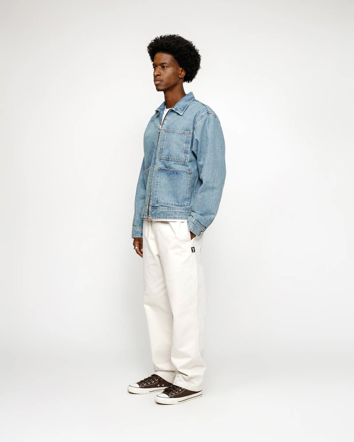 PANTALON DE PLAGE EN COTON BROSSÉ 