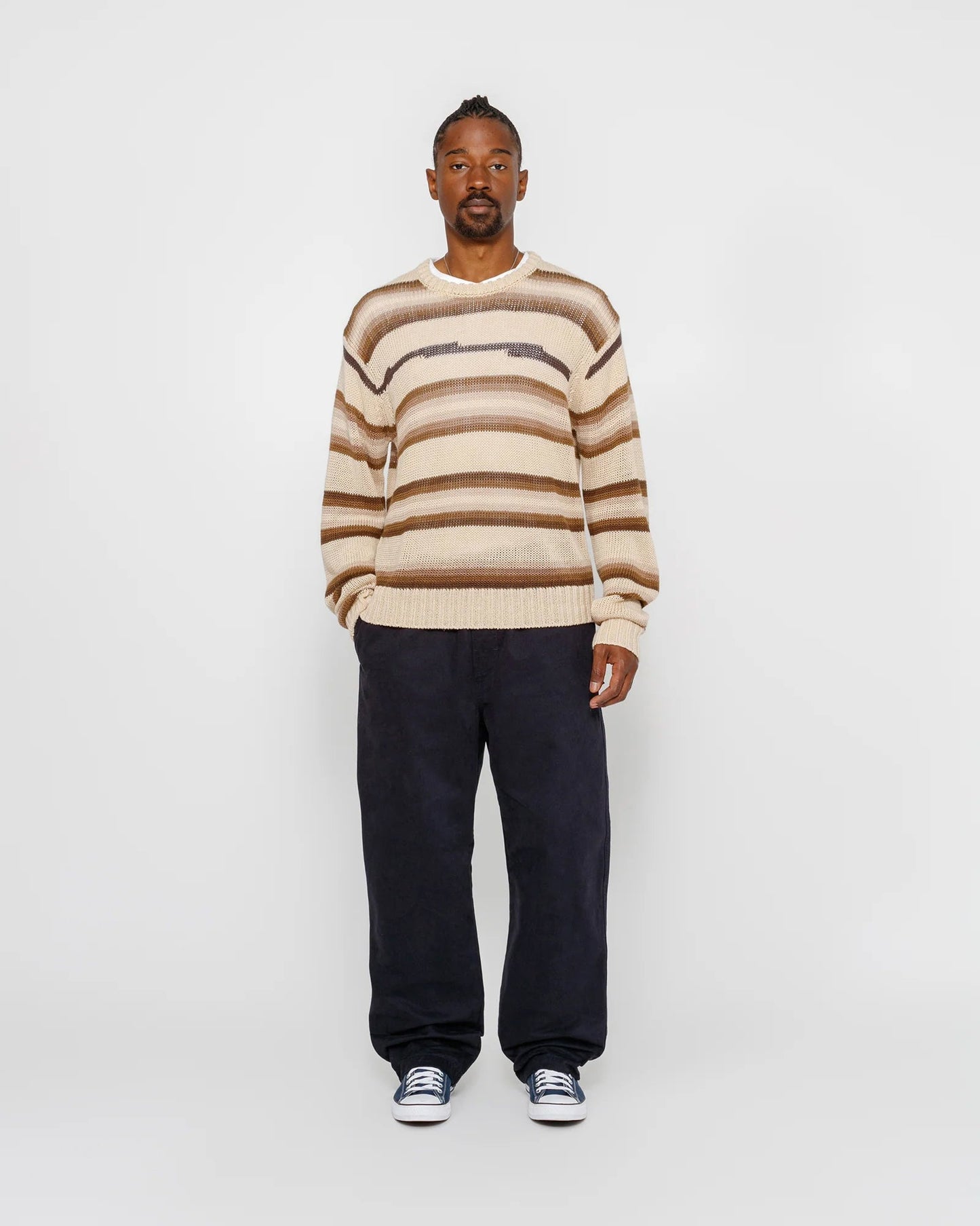 PANTALON DE PLAGE EN COTON BROSSÉ 