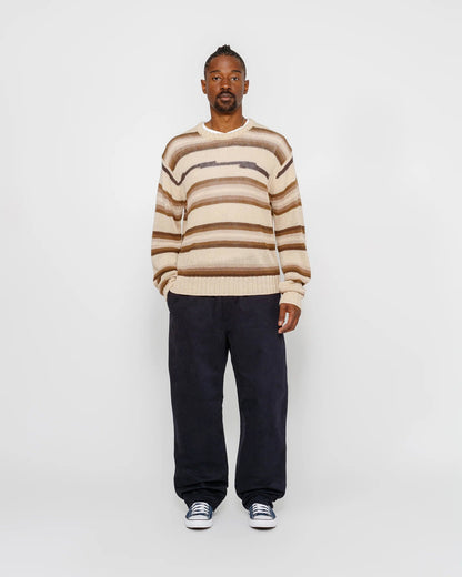 PANTALON DE PLAGE EN COTON BROSSÉ 