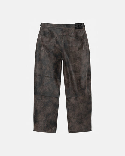 GRAND JEAN EN CUIR DÉLAVÉ 