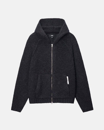 SWEAT À CAPUCHE ZIPPÉ EN MAILLE ÉPAISSE 