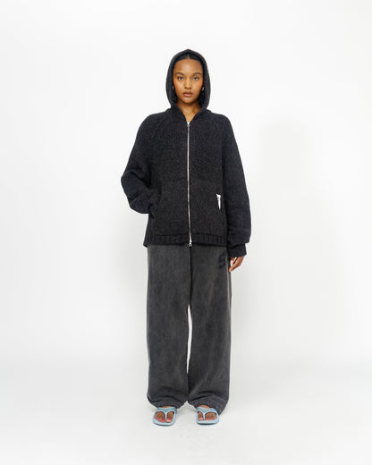 SWEAT À CAPUCHE ZIPPÉ EN MAILLE ÉPAISSE 