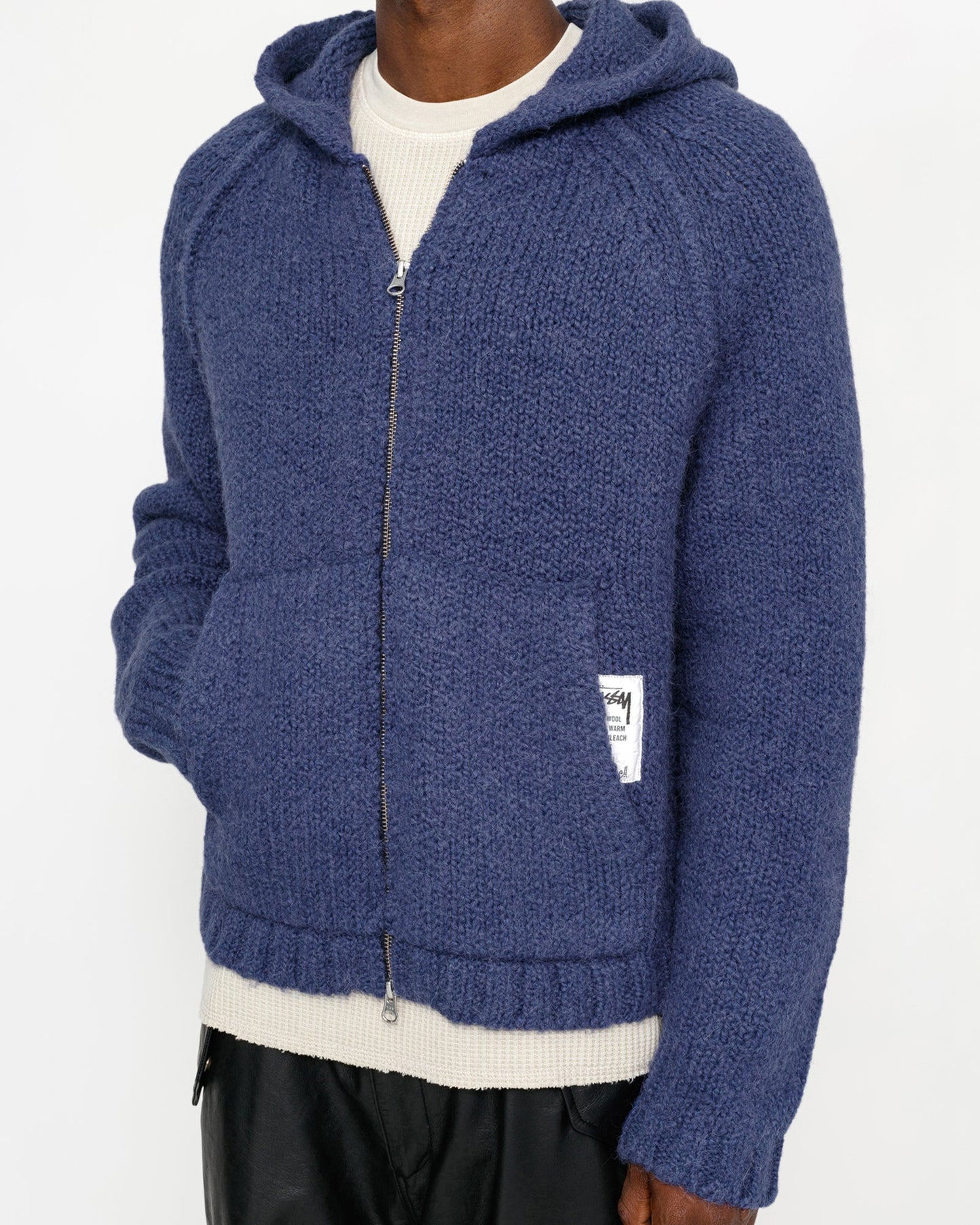 SWEAT À CAPUCHE ZIPPÉ EN MAILLE ÉPAISSE 