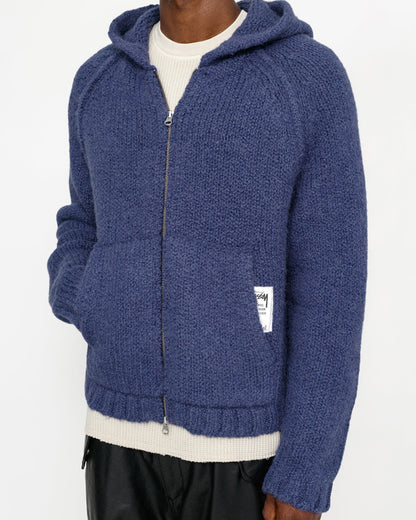 SWEAT À CAPUCHE ZIPPÉ EN MAILLE ÉPAISSE 