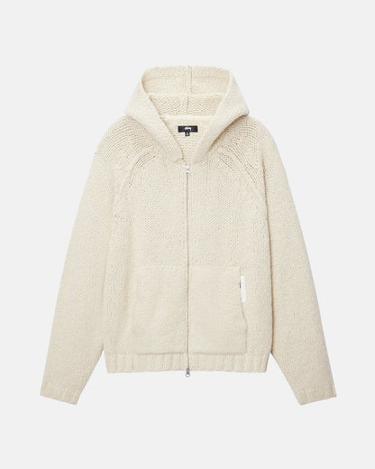 SWEAT À CAPUCHE ZIPPÉ EN MAILLE ÉPAISSE 