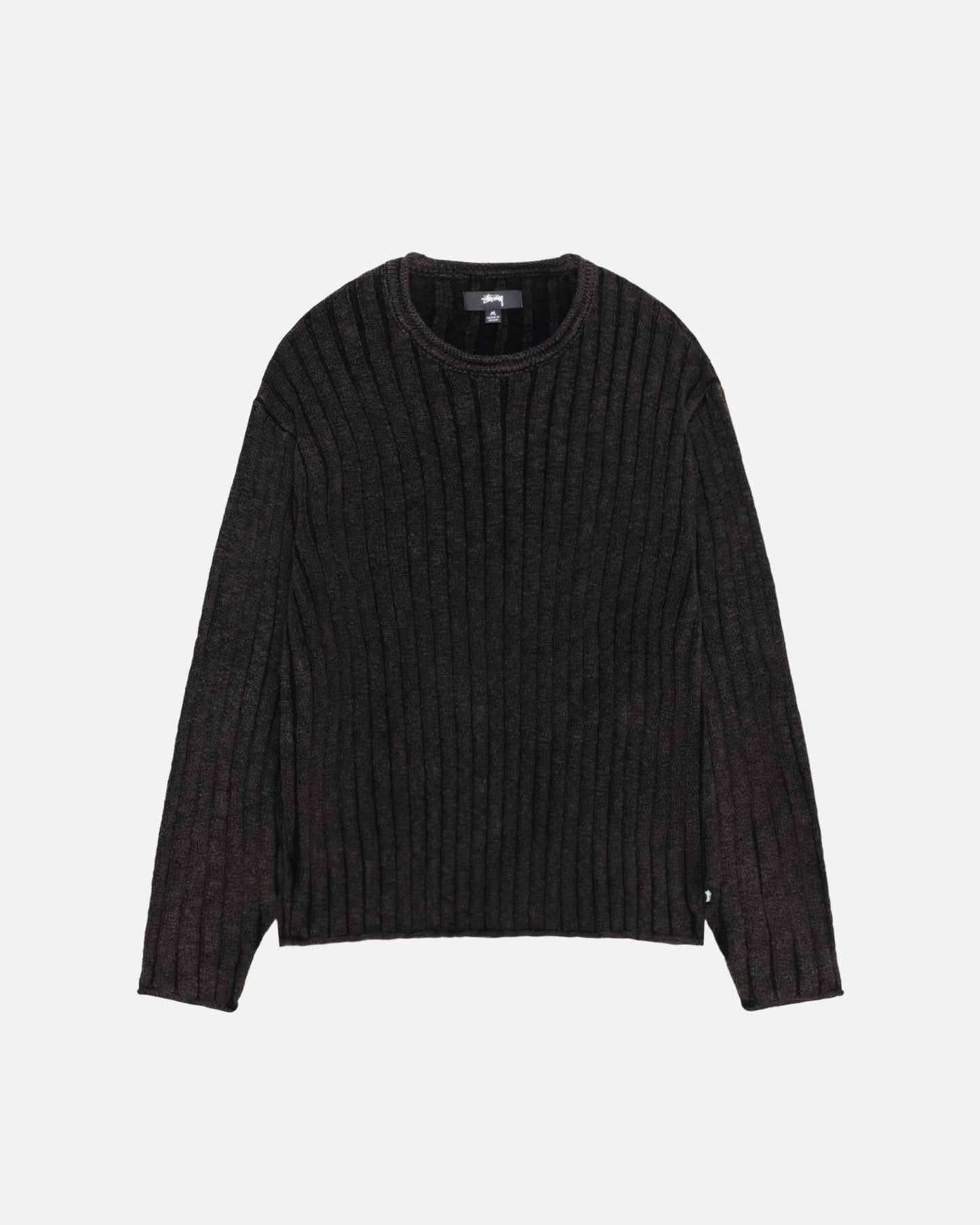 BAUMWOLL-SLUB-RIB-RUNDHALSSHIRT 