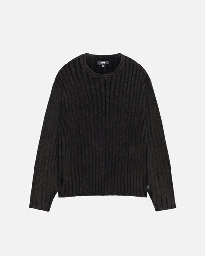 BAUMWOLL-SLUB-RIB-RUNDHALSSHIRT 