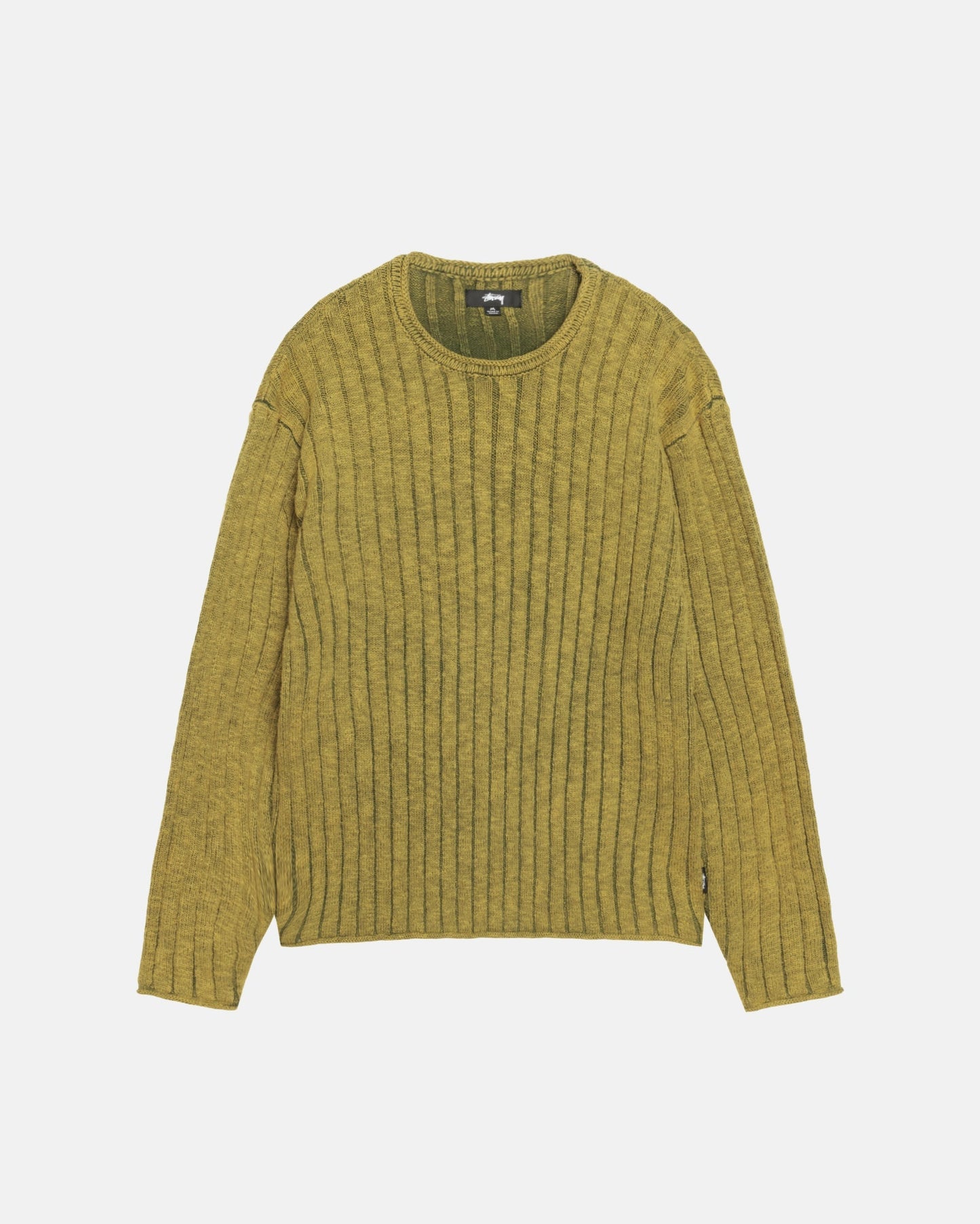 BAUMWOLL-SLUB-RIB-RUNDHALSSHIRT 