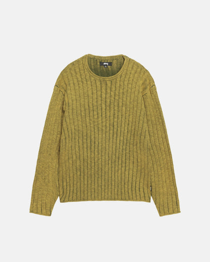 BAUMWOLL-SLUB-RIB-RUNDHALSSHIRT 