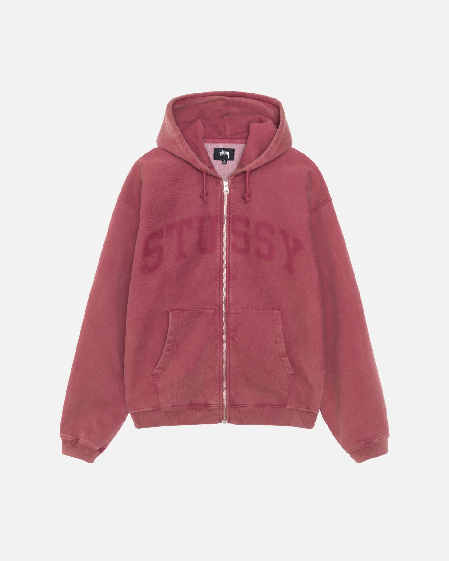 Sweat à capuche zippé avec graphisme délavé 