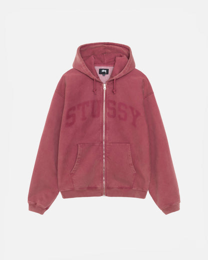 Sweat à capuche zippé avec graphisme délavé 