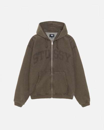 Sweat à capuche zippé avec graphisme délavé 