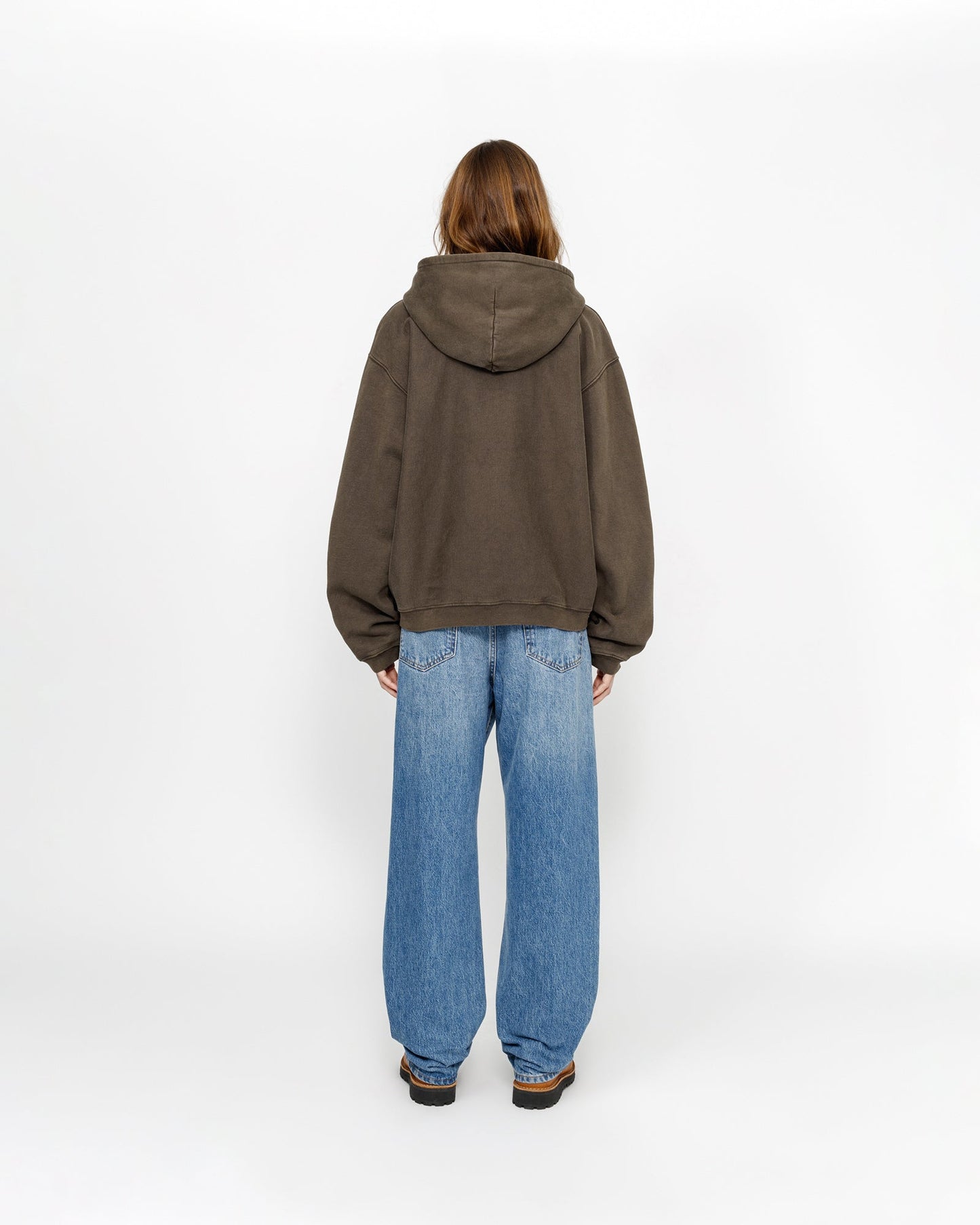 Sweat à capuche zippé avec graphisme délavé 