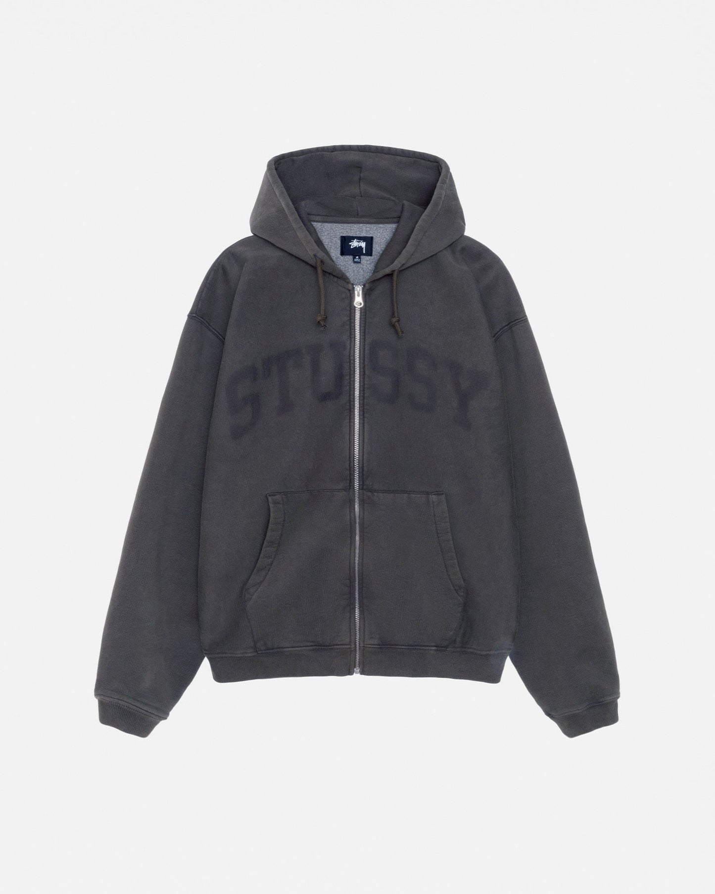 Sweat à capuche zippé avec graphisme délavé 