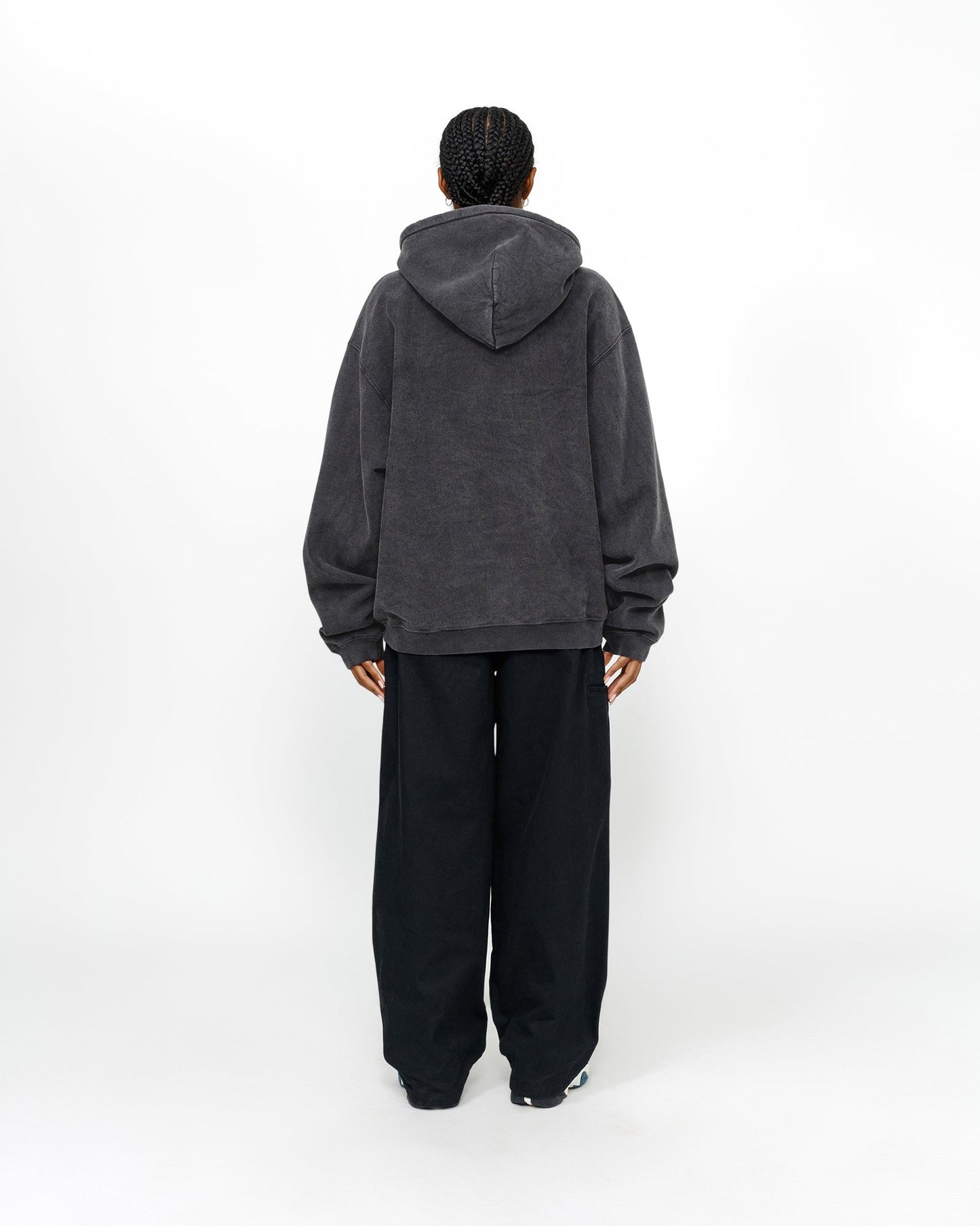 Sweat à capuche zippé avec graphisme délavé 