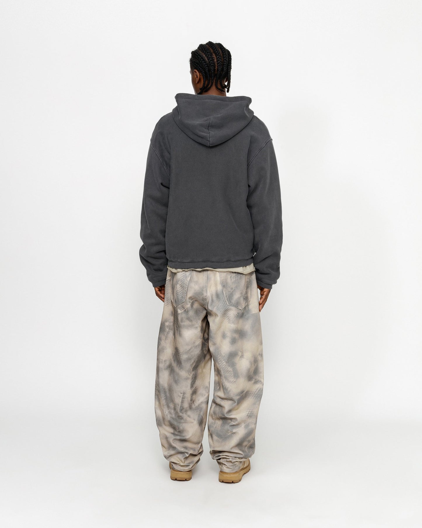 Kapuzenpullover mit Reißverschluss und Waffelfutter 