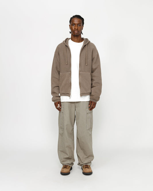 Kapuzenpullover mit Reißverschluss und Waffelfutter 