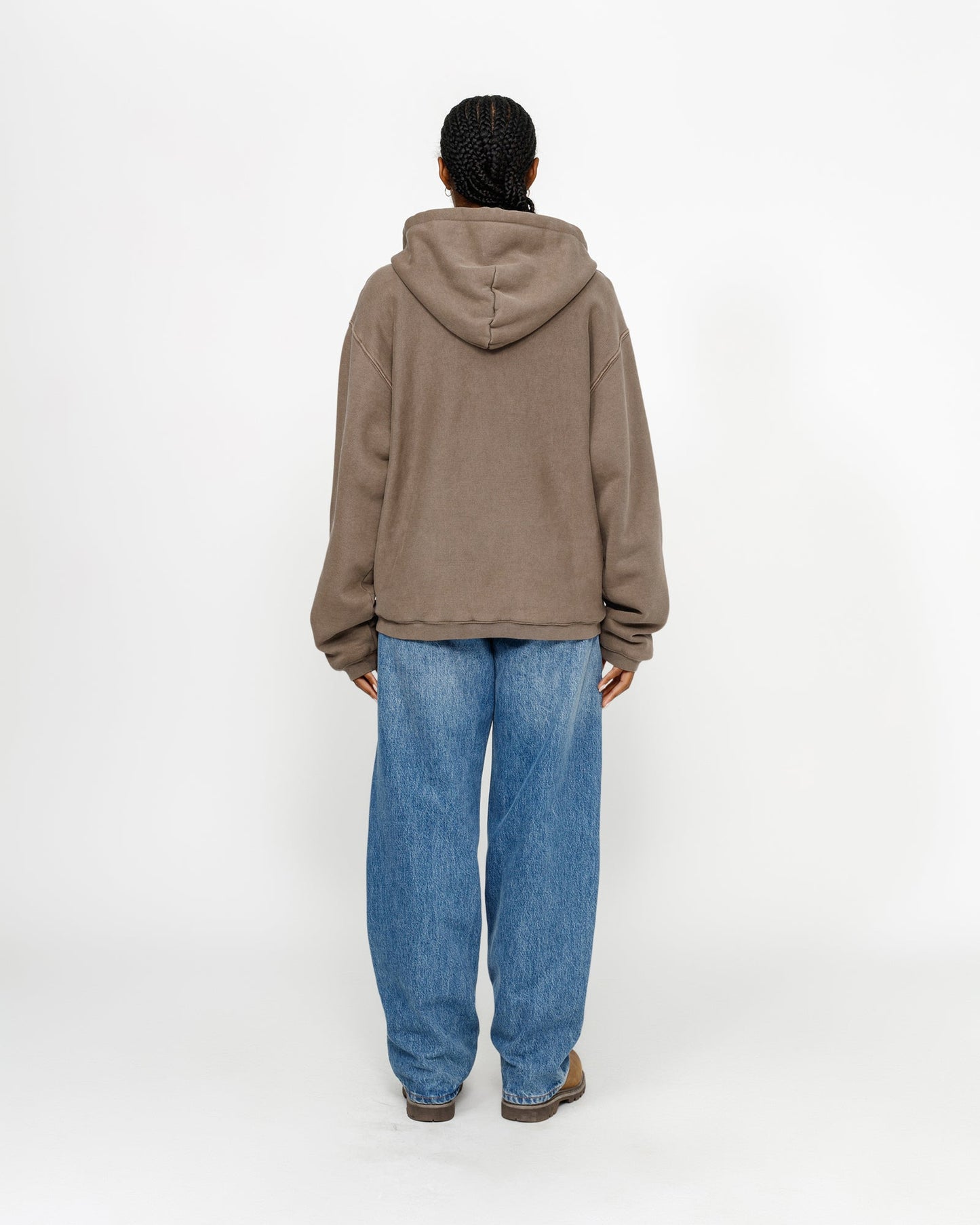 Kapuzenpullover mit Reißverschluss und Waffelfutter 