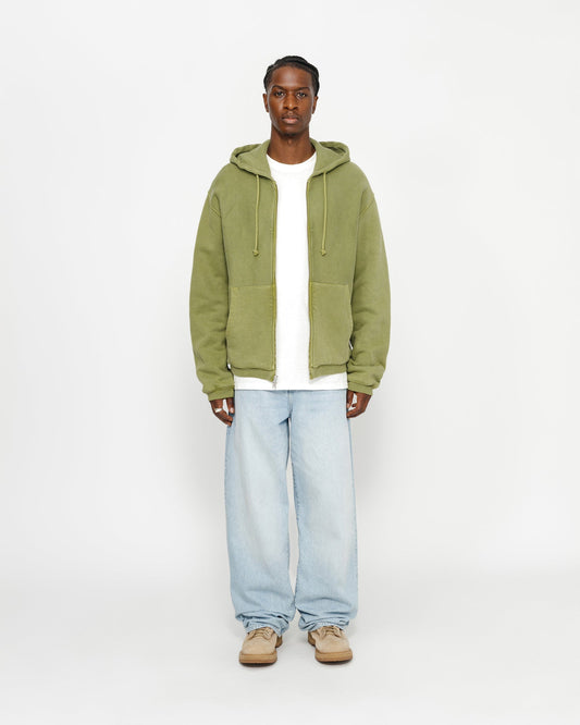 Kapuzenpullover mit Reißverschluss und Waffelfutter 