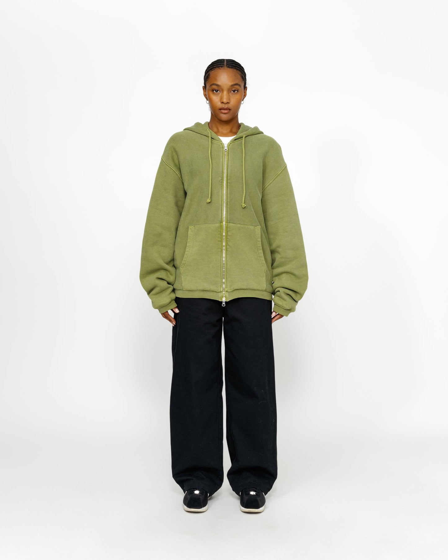Kapuzenpullover mit Reißverschluss und Waffelfutter 