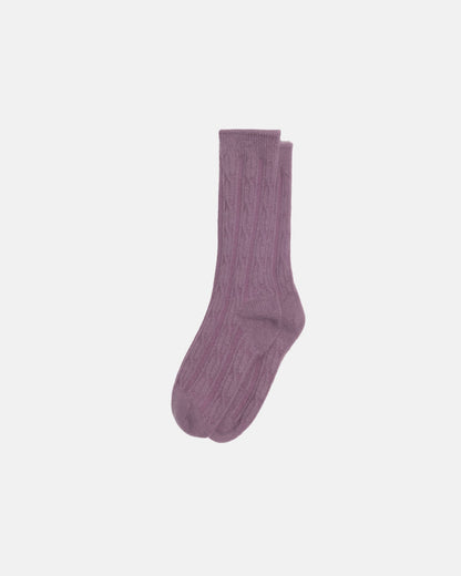CHAUSSETTES ROBE EN MAILLE TORSADES 