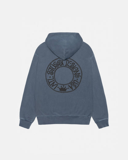 Sweat à capuche zippé Buana teint en pigments 