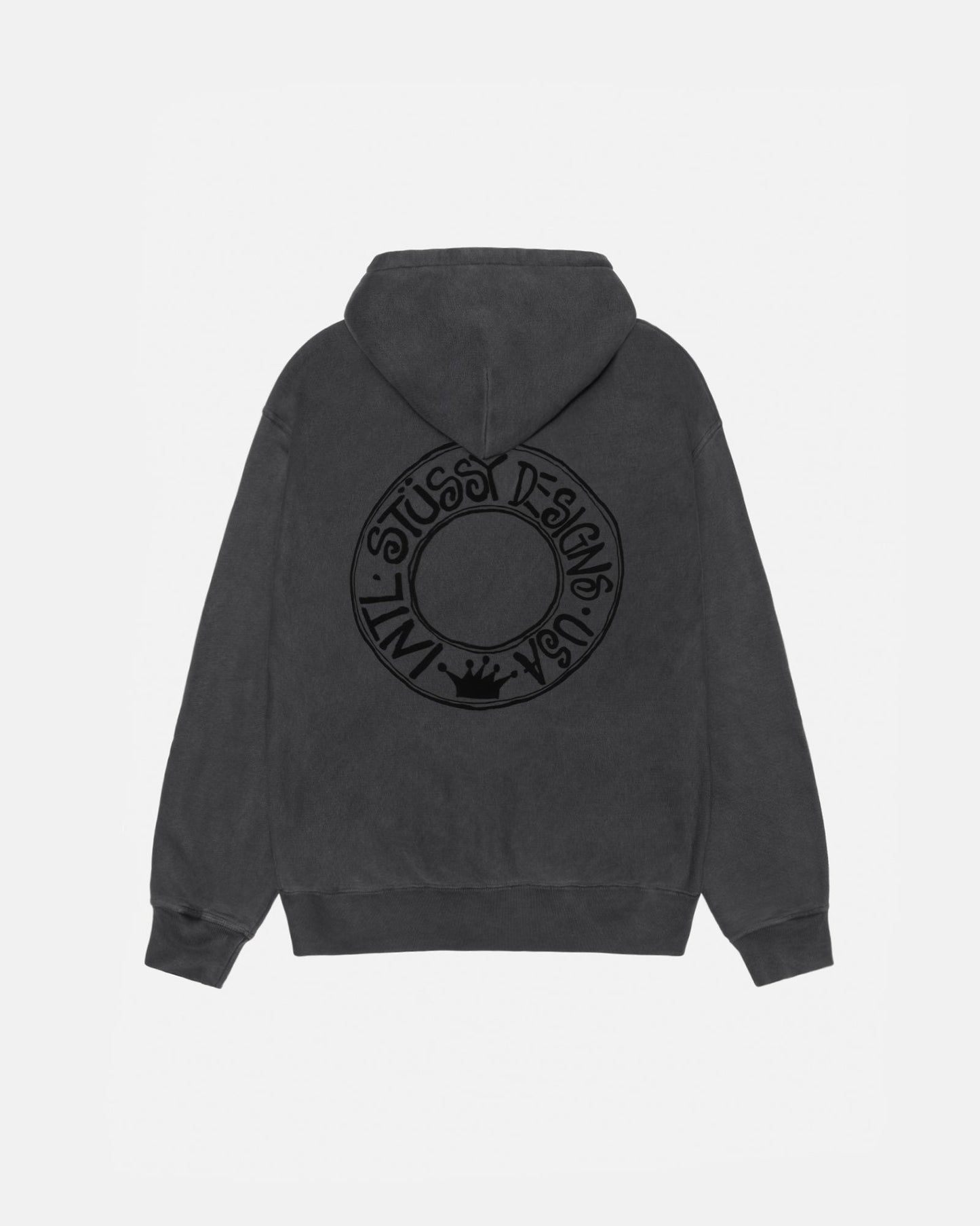 Sweat à capuche zippé Buana teint en pigments 