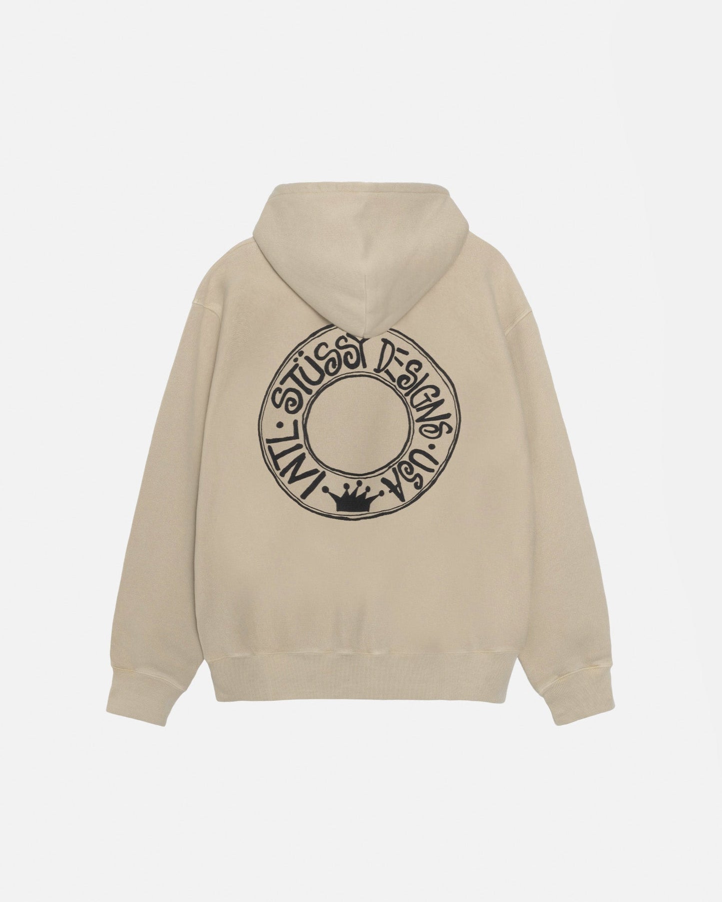 Sweat à capuche zippé Buana teint en pigments 