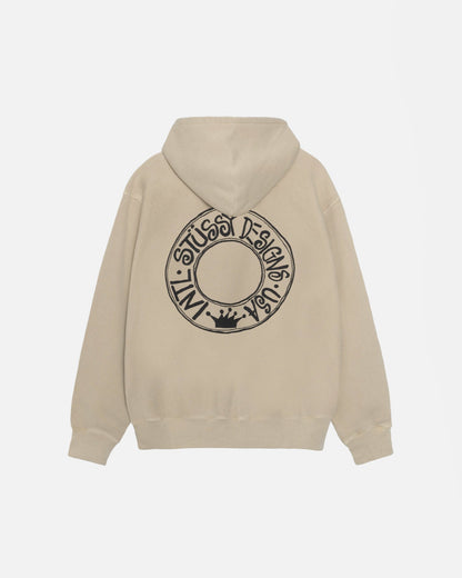 Sweat à capuche zippé Buana teint en pigments 