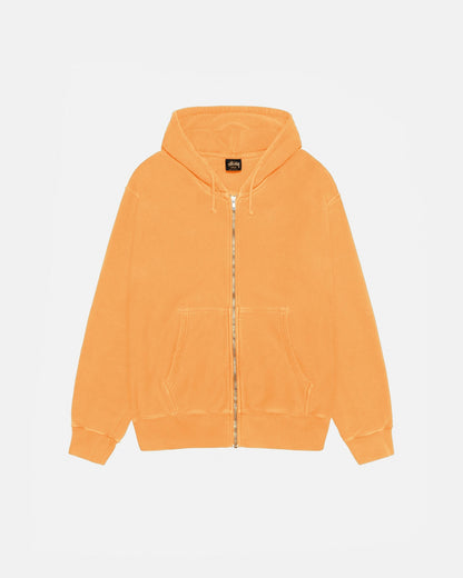 Sweat à capuche zippé Buana teint en pigments 